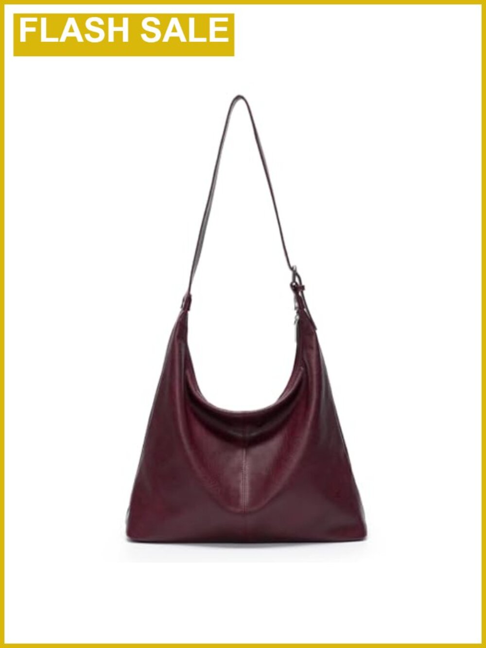 Large Vegan Leather Hobo Bag for Women Slouchy Shoulder Purse Work Handbag